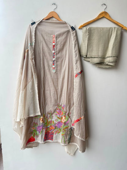 Mul cotton fabric unstitched ladies suit Rc19037