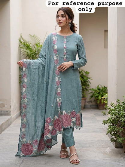 Crushed mul cotton ladies unstitched suit Rc19198