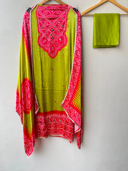 Gajji silk printed unstitched ladies suit Rc19236 (b)