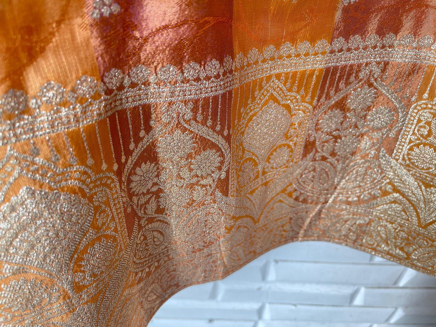 Self banarasi shimmer silk unstitched ladies suit Rc17768