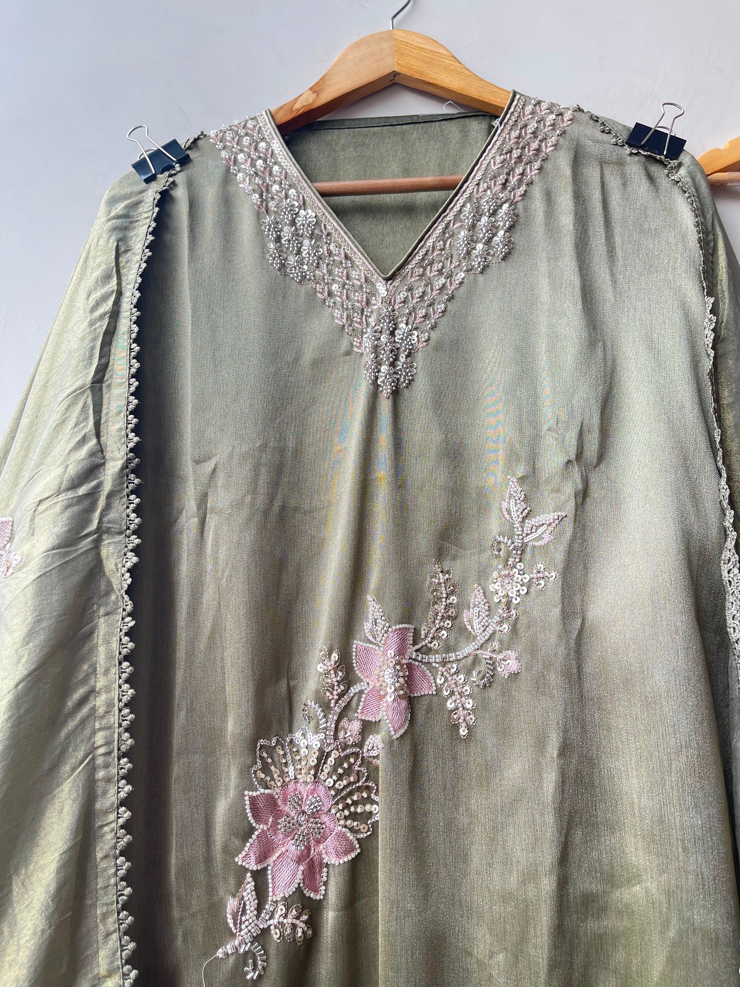 Pure shimmer giraffe silk unstitched ladies suit Rc19170 (a)