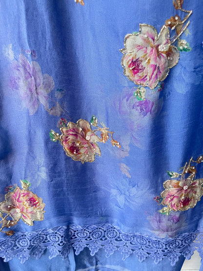 Self organza unstitched ladies suit Rc17581 (a)