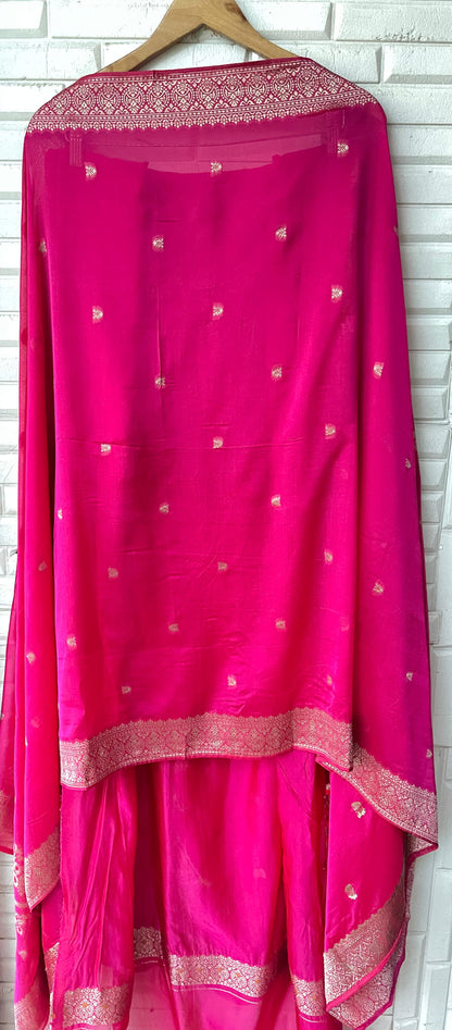 Banarasi pure silk unstitched ladies suit Rc17617