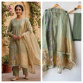 Banarasi shimmer mul chanderi unstitched ladies suit Rc19262 (b)