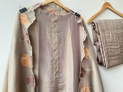 Soft shimmer silk unstitched ladies suit Rc18913