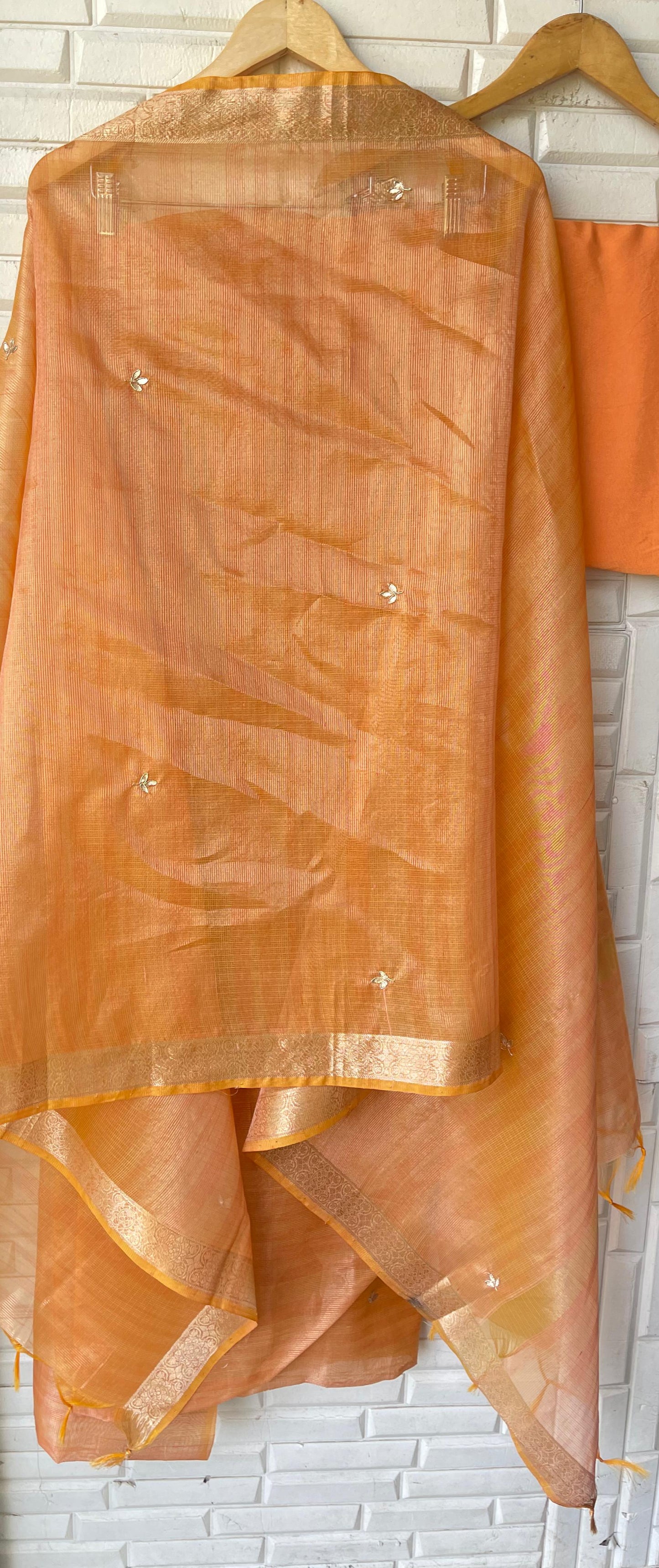 Shimmer linen silk unstitched ladies suit Rc17802 (b)