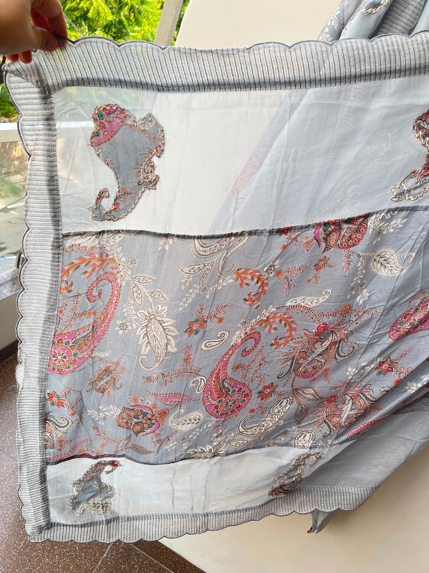 Mul chanderi unstitched ladies suit Rc19119