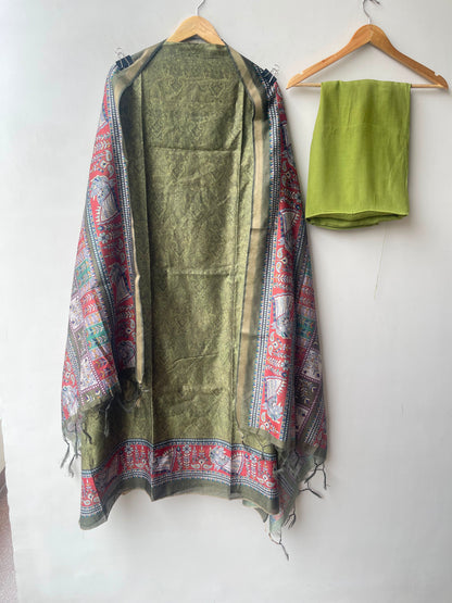 Mul chanderi maheshwari printed unstitched ladies suit Rc19025 (b)