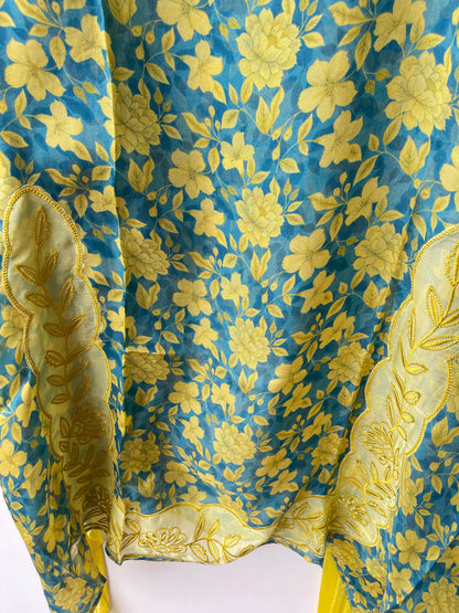 Organza Tuile printed ladies unstitched suit Rc19059