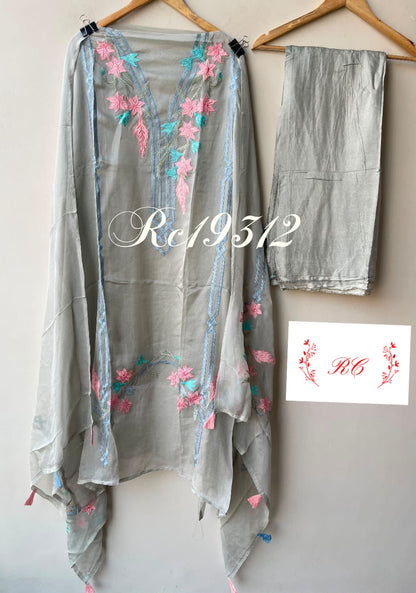 Organza Tuile unstitched ladies suit Rc19312 (c)