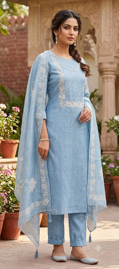 Shimmer self linen printed unstitched ladies suit Rc19290