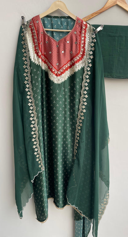 Gajji silk unstitched ladies suit Rc17978