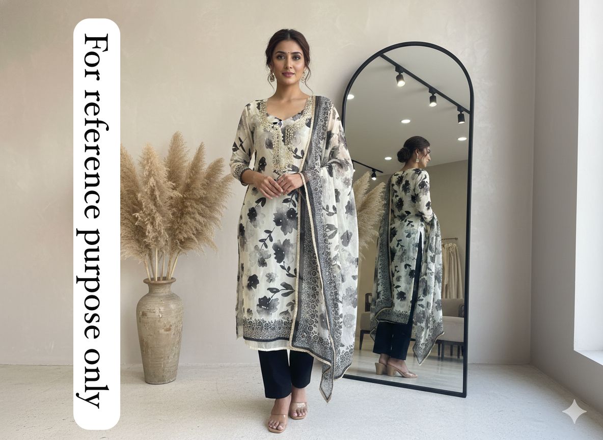 Glass Organza Unstitched Ladies Suit RC-18323 – view 2