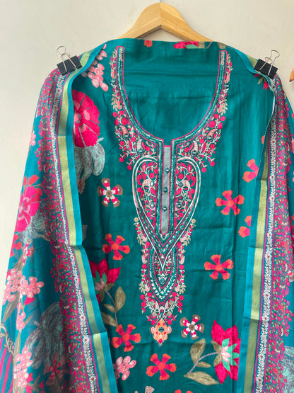 Cotton printed unstitched ladies suit Rc19013
