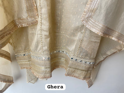 Banarasi shimmer tissue Embroidered Unstitched suit set