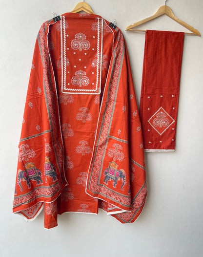 Cotton printed unstitched ladies suit Rc19306 (a)