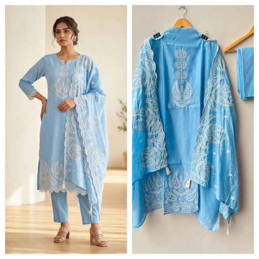 Mul chanderi unstitched ladies suit Rc19233 (a)