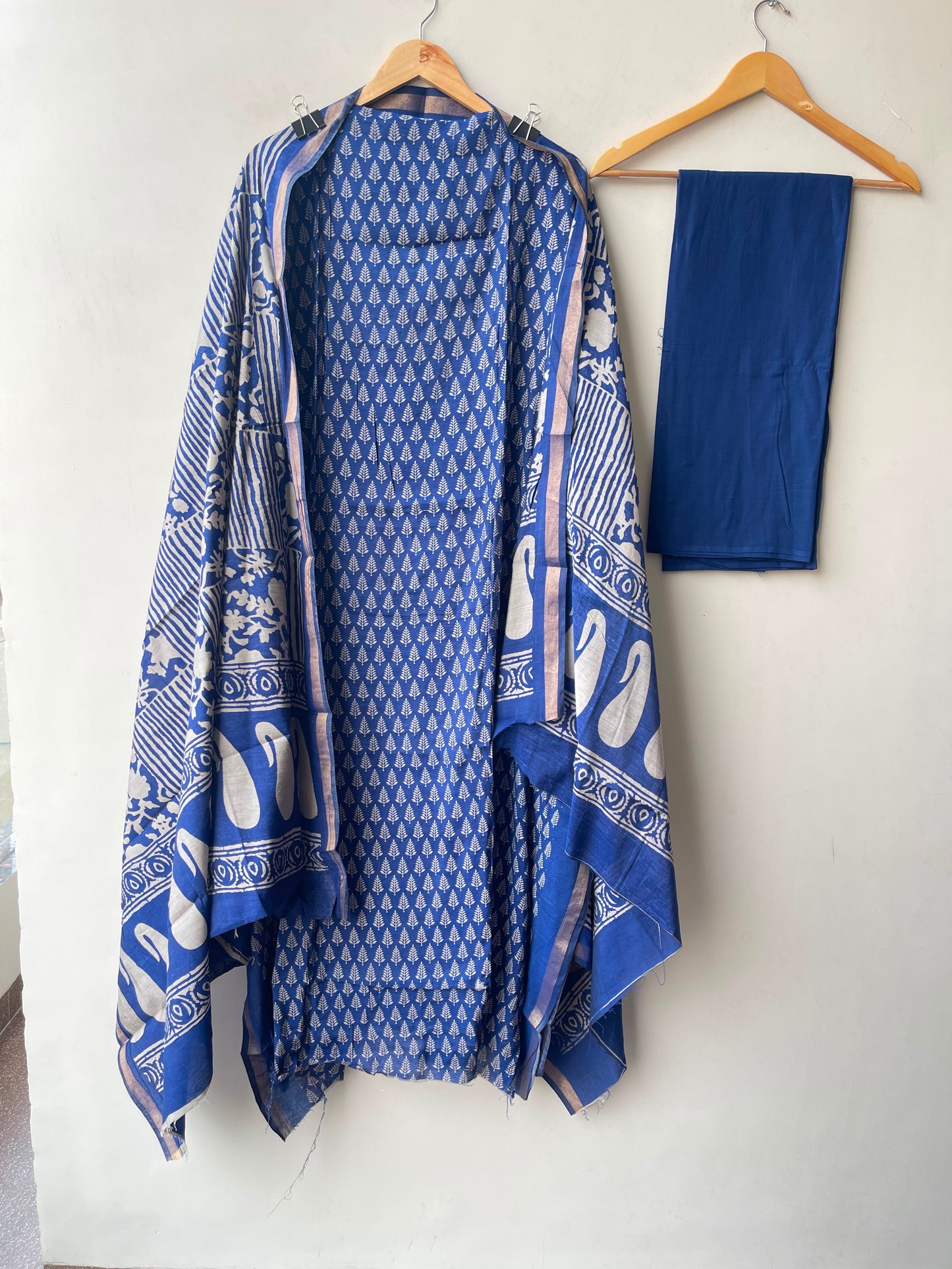 Maheshwari cotton chanderi printed unstitched ladies suit Rc19284 (a)