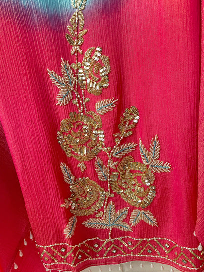 Crushed shimmer tissue unstitched ladies suit Rc17774 (a)