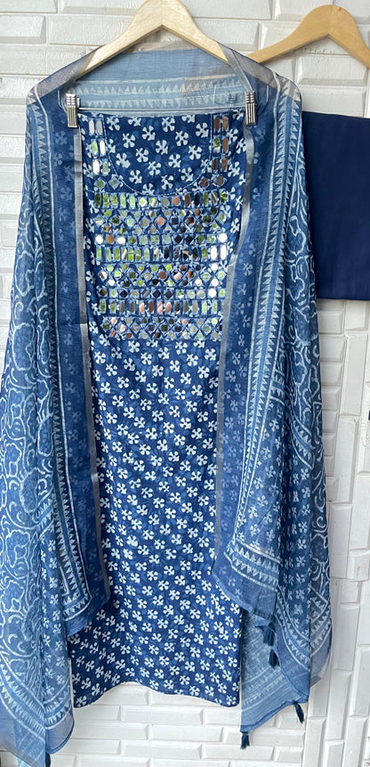 Cotton unstitched ladies suit Rc17370