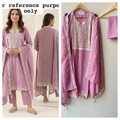Mul chanderi unstitched ladies suit Rc19012 (a)