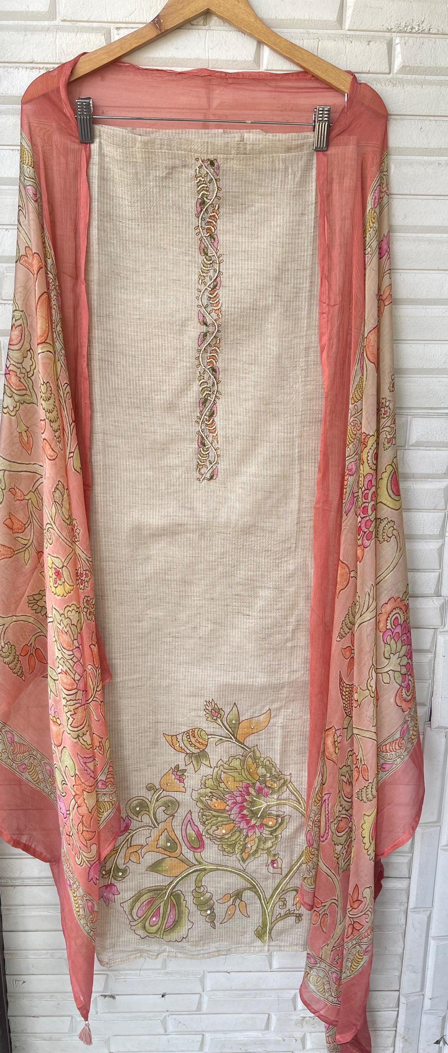 Kora cotton unstitched ladies suit Rc17417