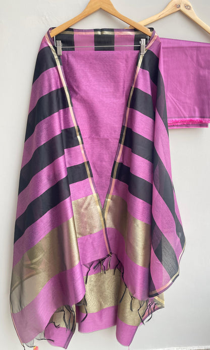 Chanderi silk unstitched ladies suit Rc17994 (a)