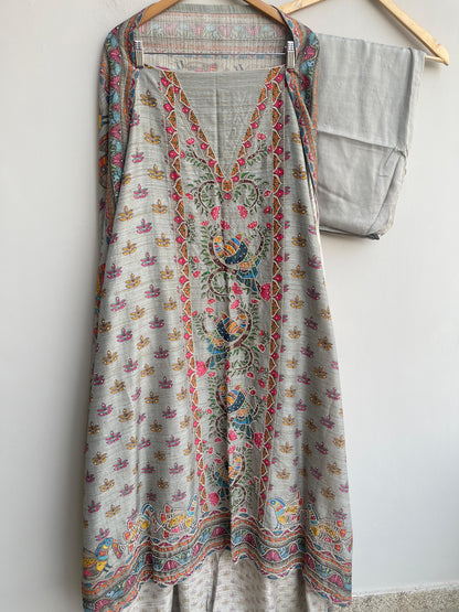 Pure khadi linen unstitched ladies suit Rc18491 (b)