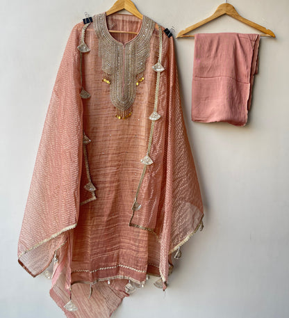 Crushed shimmer tissue unstitched ladies suit Rc19280 (b)