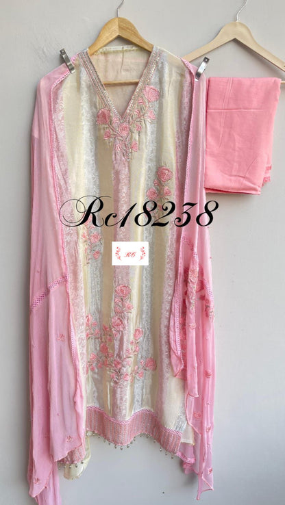Self Shimmer Silk Unstitched Ladies Suit RC-18238 – view 5