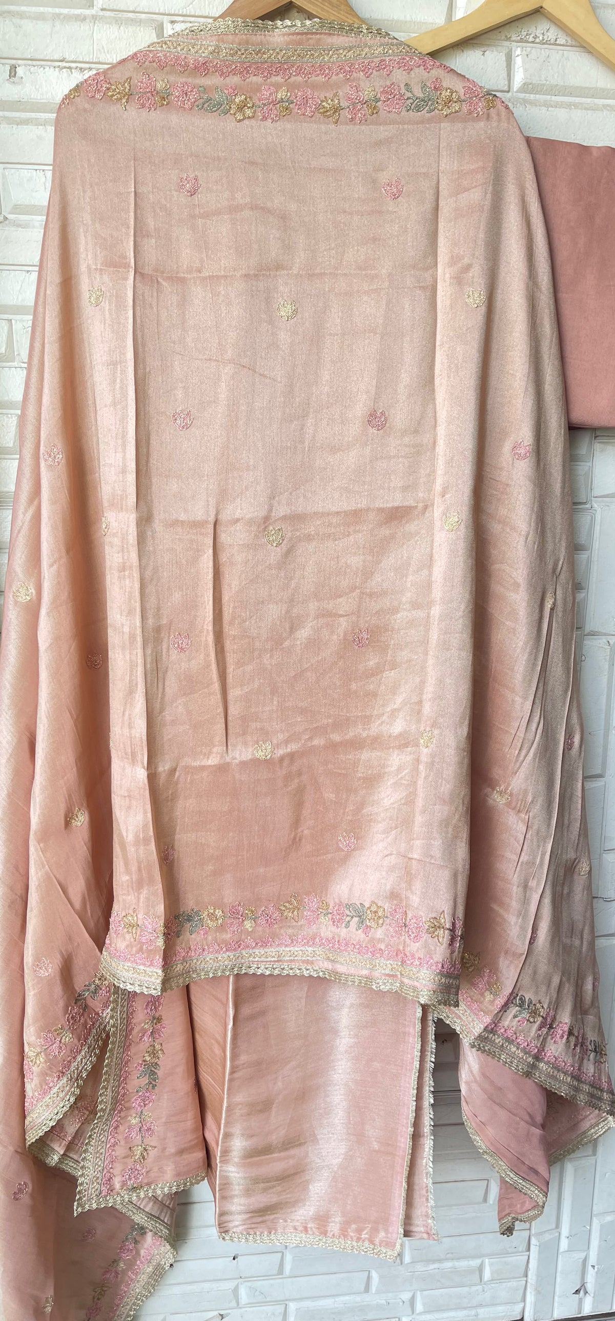Premium Shimmer Silk Designer 3 pcs Unstitched Suit Set