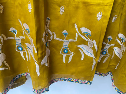 Worli art inspired cotton ladies unstitched suit Rc19082 (c)
