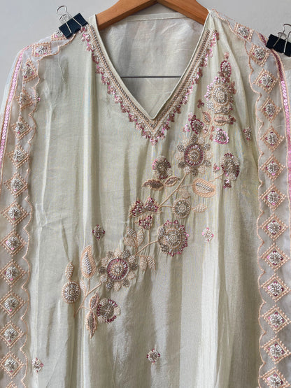 Shimmer silk unstitched ladies suit Rc19199