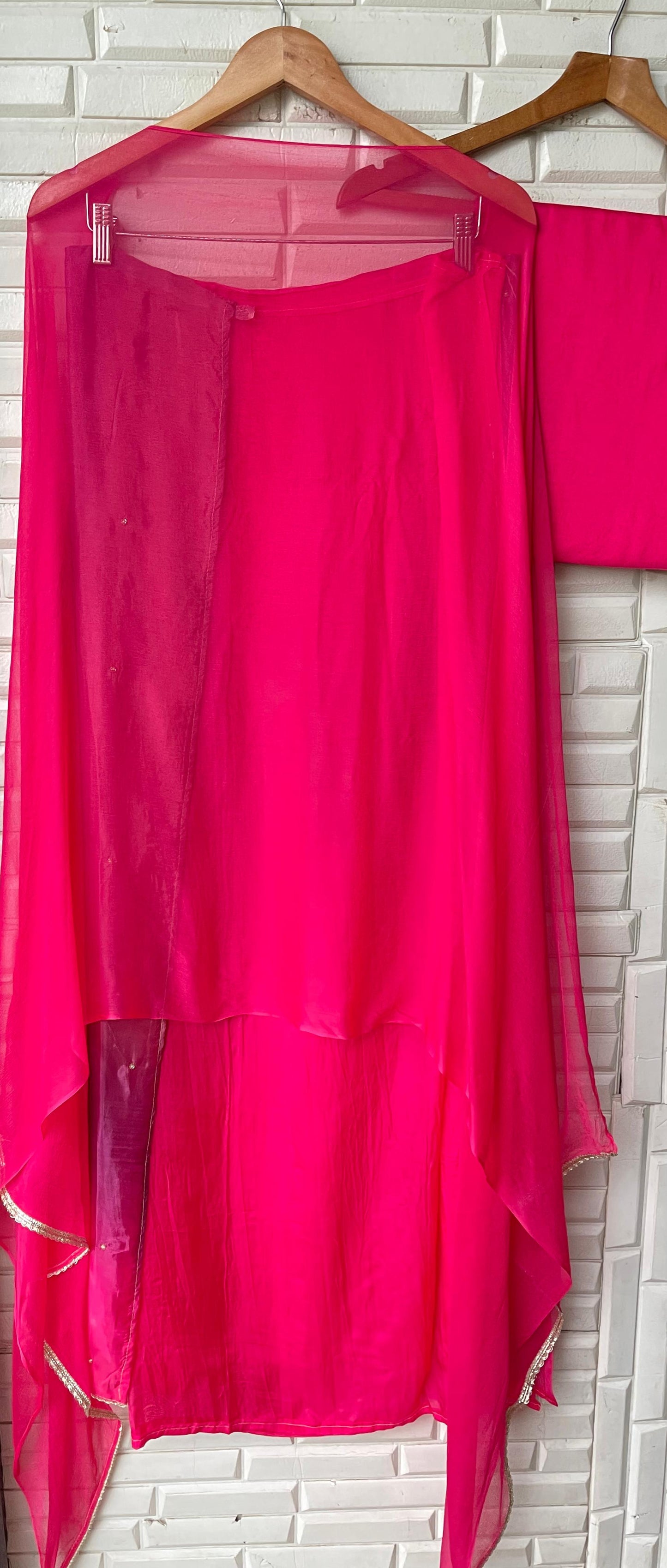 Glass organza unstitched ladies suit  Rc17454