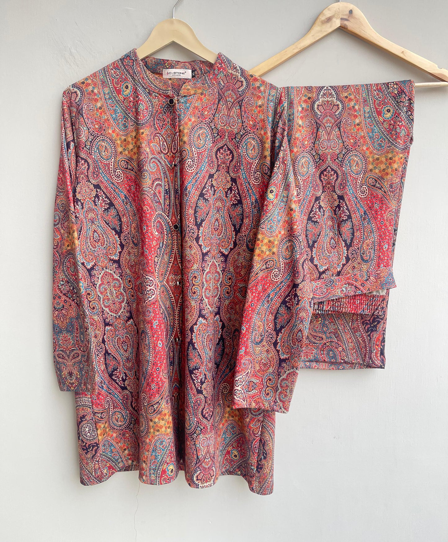 Imported velvet readymade ladies winter coord set Rc17875