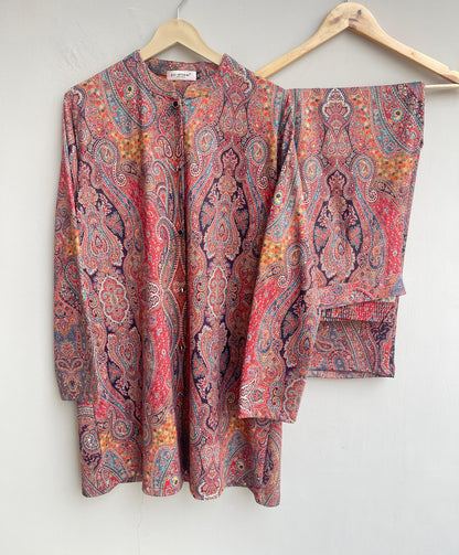 Imported velvet readymade ladies winter coord set Rc17875