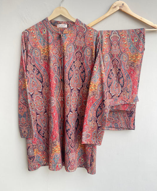 Imported velvet readymade ladies winter coord set Rc17875