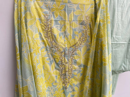 Cotton printed unstitched ladies suit Rc18471