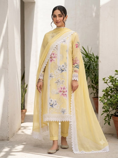 Organza unstitched ladies suit Rc19000 (b)