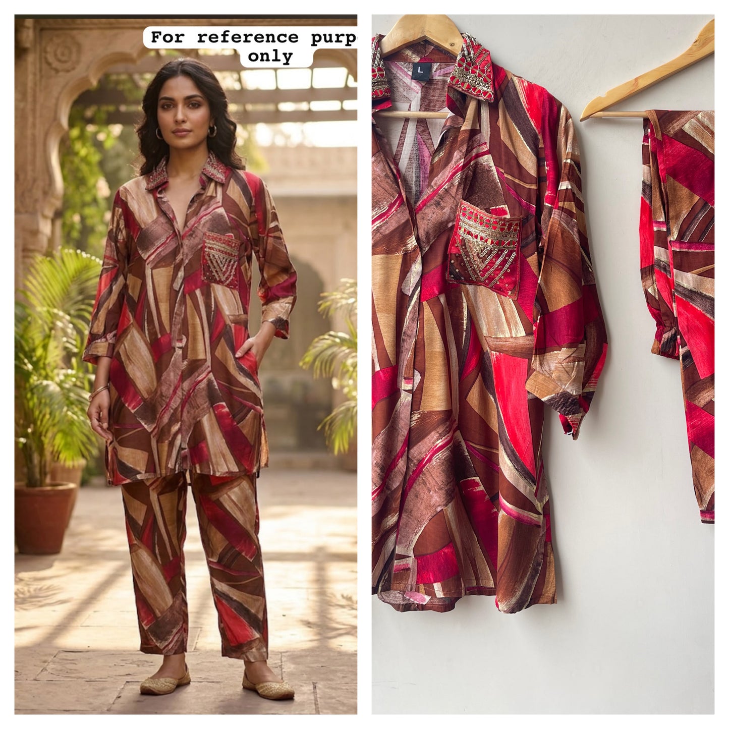 Muslin cotton printed stitched ladies coord set Rc19175