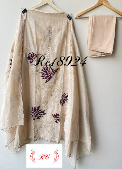 Mul chanderi unstitched ladies suit Rc18924 (a)