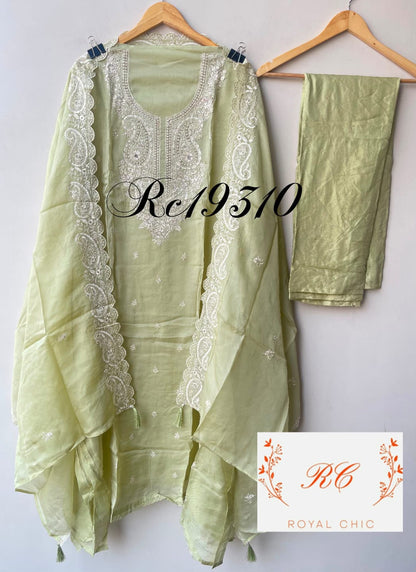 Organza unstitched ladies suit Rc19310 (a)