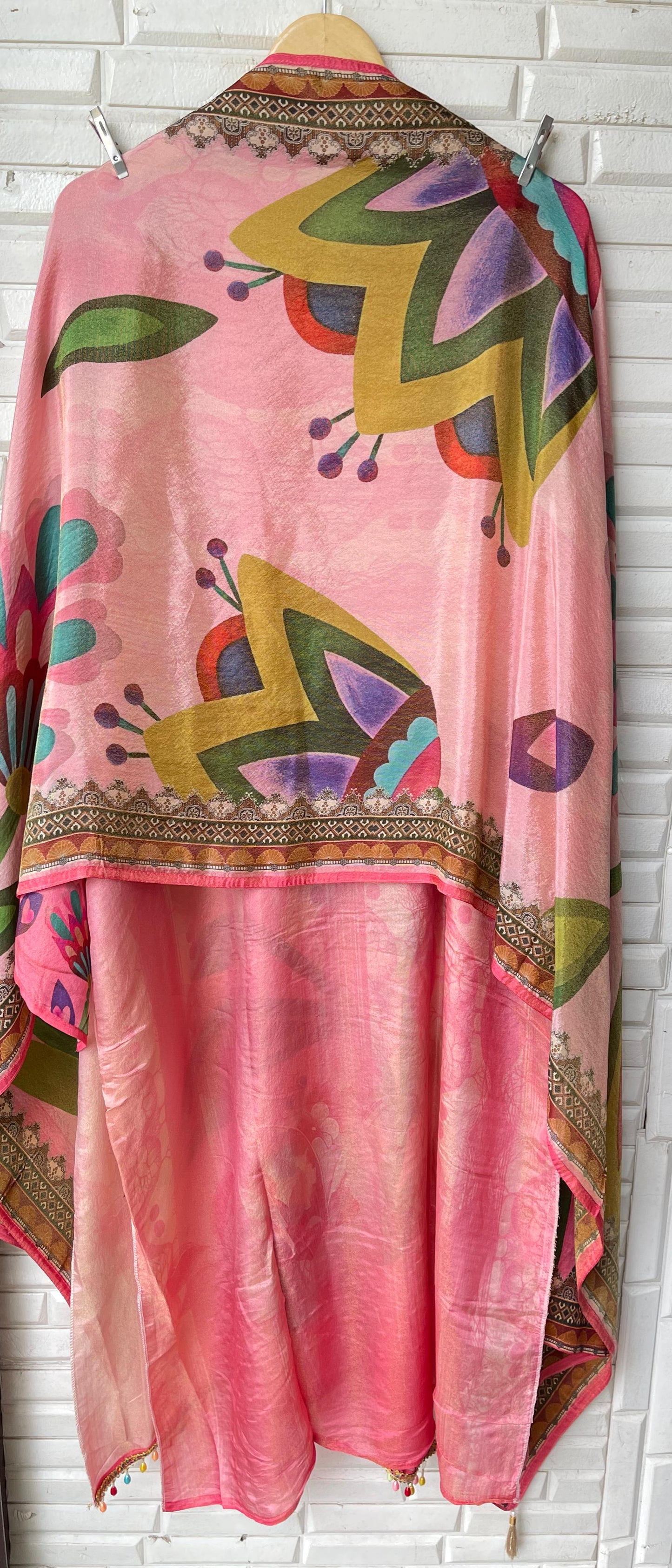 Shimmer silk unstitched ladies suit Rc17765