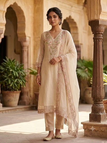 Crushed tissue unstitched ladies suit Rc19287