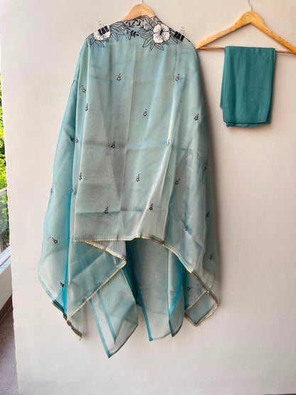 Shimmer glass organza ladies unstitched suit Rc19302 (b)