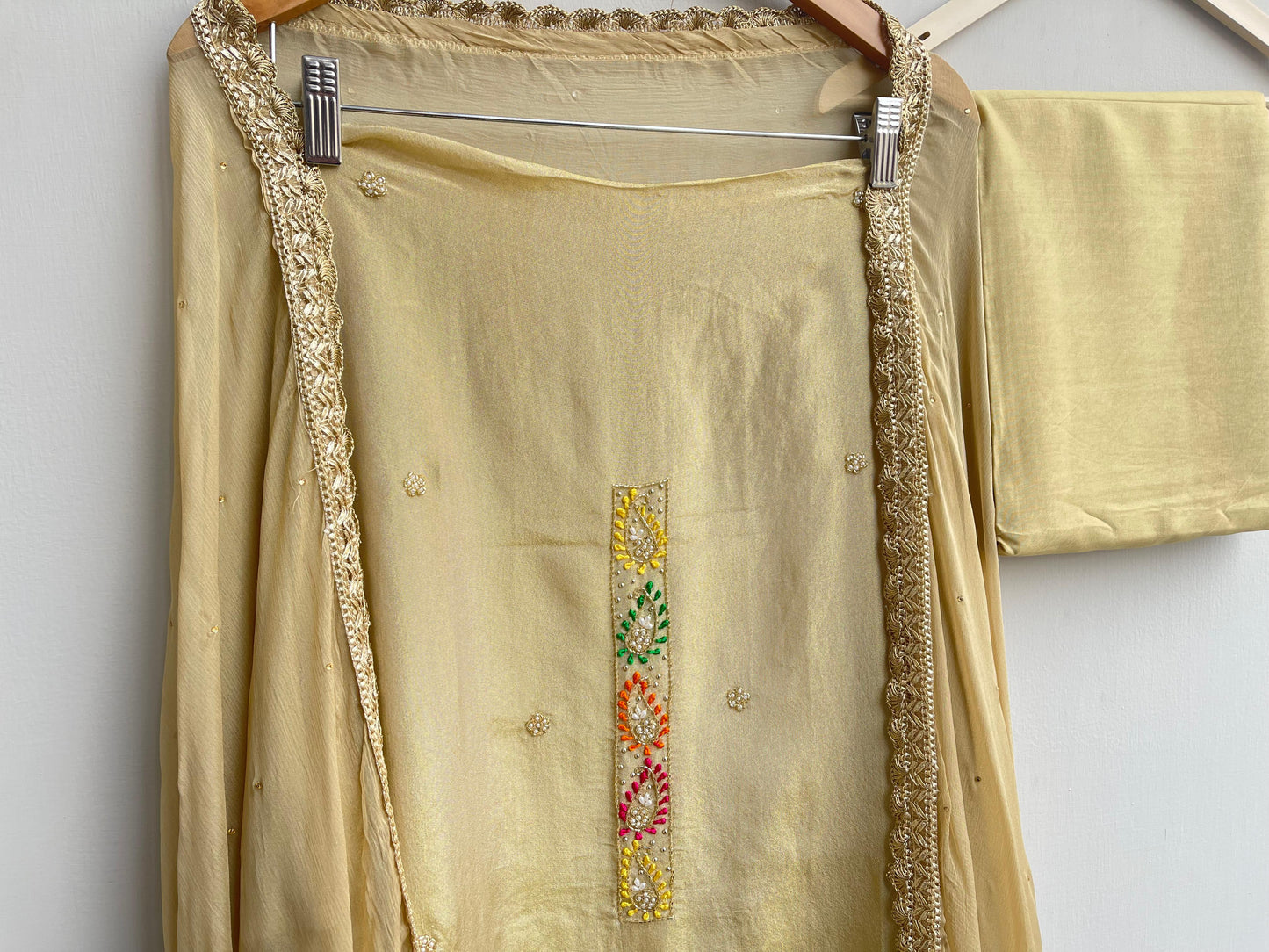 Shimmer Silk Unstitched Ladies Suit RC-18295