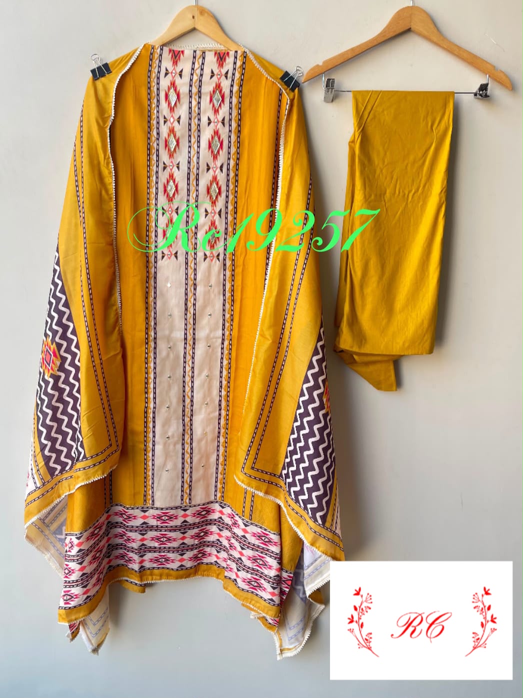 Cotton printed unstitched ladies suit Rc19257
