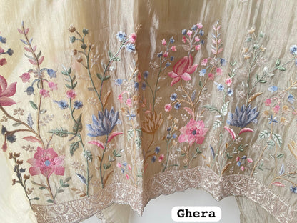 Crushed shimmer tissue ladies unstitched suit