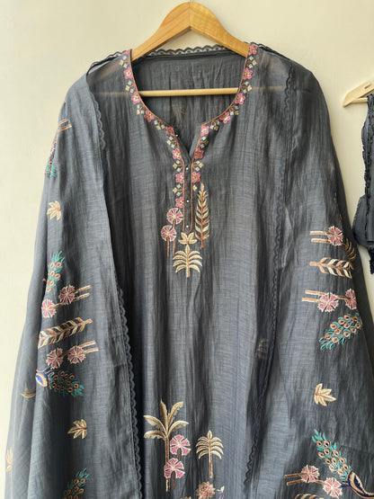 Fine mul chanderi unstitched ladies suit Rc18799