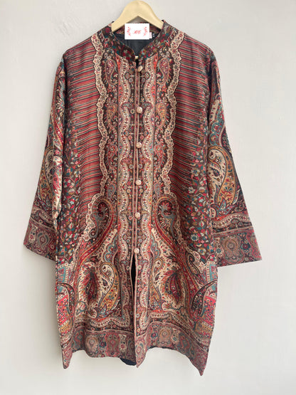 Jacquard woven stitched winter wear jacket  Rc17992